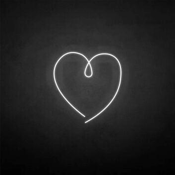 The heart of love&#39; neon sign