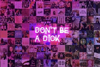 &#39;Don&#39;t be a dick&#39; neon sign