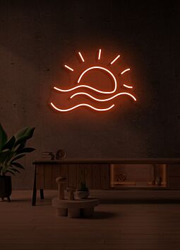 Sunset Neon Calm and Peaceful End to the Day, Perfect for Relaxing Environments