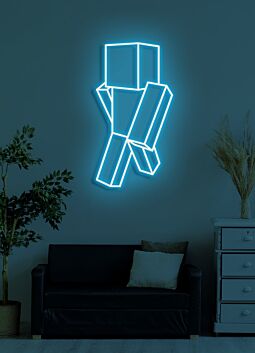 Square man Neon Creative and Quirky Design for Modern Decor