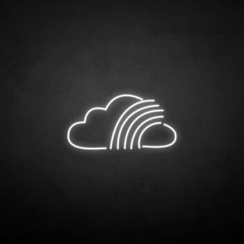 &#39;Cloud with rainbow&#39; neon sign