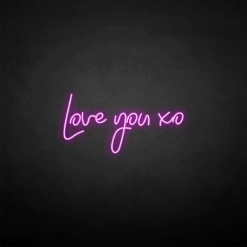 &#39;Love you xo&#39; neon sign