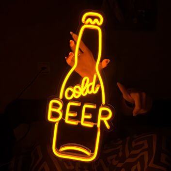 Customizable Cold Beer Bottle LED Neon Sign