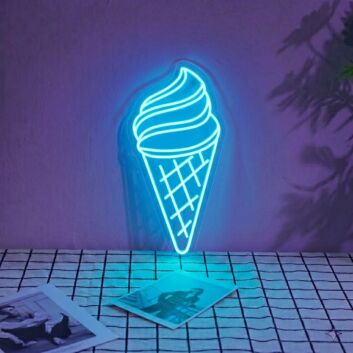 Ice Cream Neon Swirls of Cool Delight