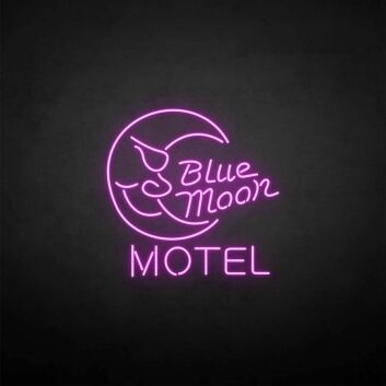 Customize Blue moon motel&#39; neon sign