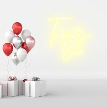 Twenty One Celebrating Legal Age with Neon Flair