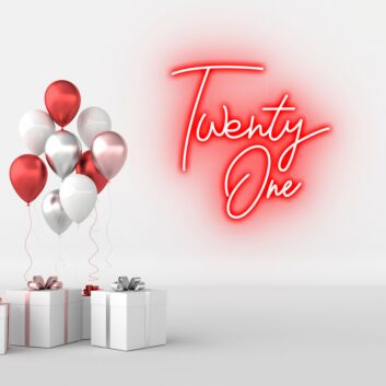 Twenty One Celebrating Legal Age with Neon Flair