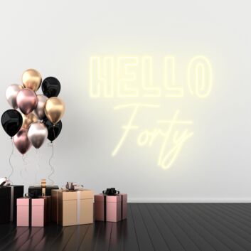 Hello Forty Welcoming a New Era in Neon Style