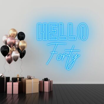 Hello Forty Welcoming a New Era in Neon Style