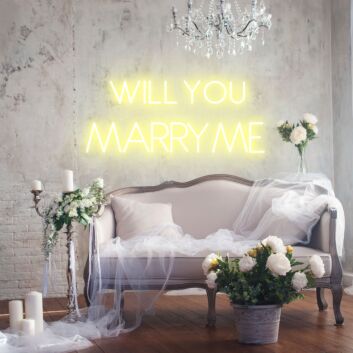 Will You Marry Me Set the Stage for Romance with Glowing Neon