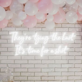 They're Tying The Knot Wedding Bliss Captured in Neon