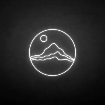 Sunset and Mountain2 neon sign
