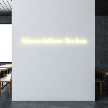 Heaven between two buns Tasty Neon for Gourmet Burger Spots