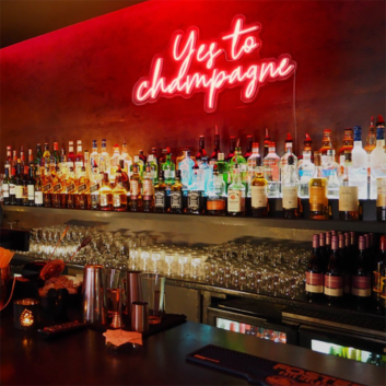 Yes to Champagne Elegant Neon for Celebrations