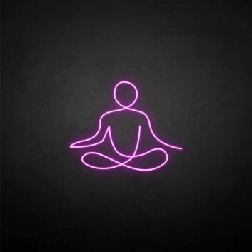 Seated Meditation Figure LED Neon Sign