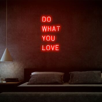 Do What You Love Motivational Neon for Creative Spaces