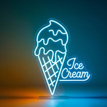 Customize Ice Cream Radiant Neon for Sweet Treat Locations
