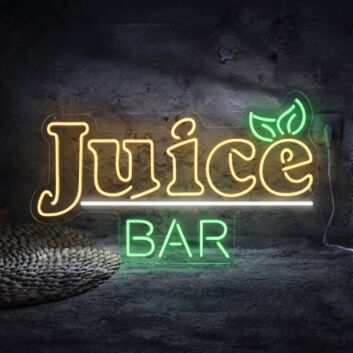 Customize Juice Bar Freshly Lit Neon Vibrance