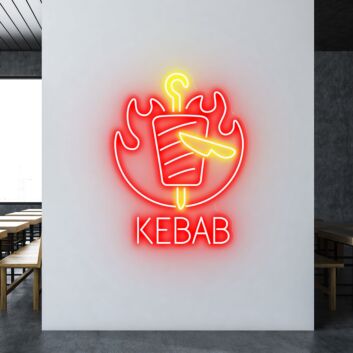 Customize Fiery Kebab Light Up Your Grill Passion with Neon
