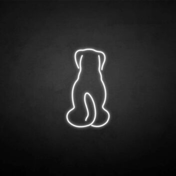 &#39;The dog back&#39; neon sign
