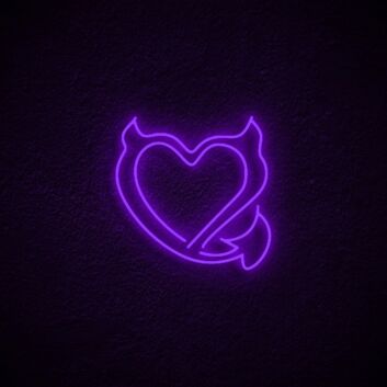 Devil Heart Show Your Rebellious Side with Neon Sign