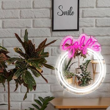 Selfie Circle LED Neon Mirror Light