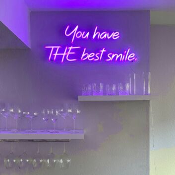You have the bestest smile neon sign
