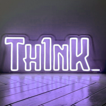 Think of a neon sign