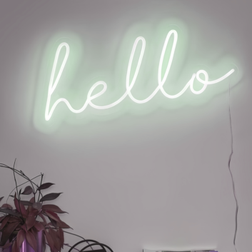 Radiant Greetings Hello Neon Sign