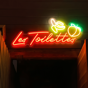 Les Toilettes Neon Sign: Illuminate Your Lavatory