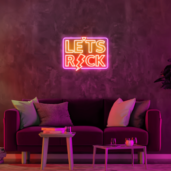Lets Rock Music Neon Art: Amplify Your Musical Vibes