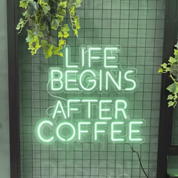 Life Begins After Coffee Neon Sign: Energize Your Mornings