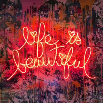 Life is Beautiful Neon Sign: Illuminate Your Outlook