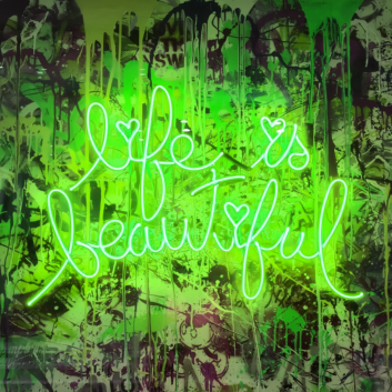 Life is Beautiful Neon Sign: Illuminate Your Outlook
