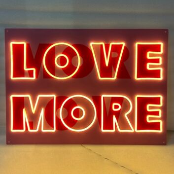 Love More Neon Sign: Infuse Your Space with Endless Affection