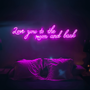 Love You to The Moon and Back Neon Sign: Illuminate Your Infinite Affection