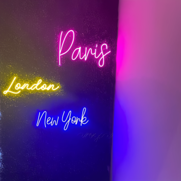 Paris London New York: Illuminate Your Love for Travel with Our Neon Sign!