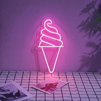 &#39;Cylinder Ice Cream&#39; neon sign