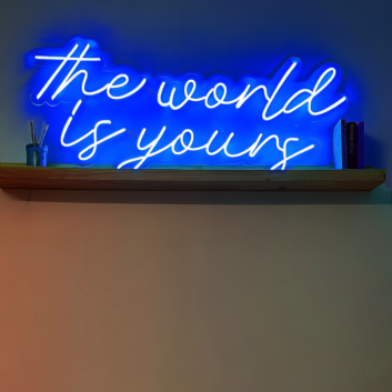 The World is Yours Neon Sign: Illuminate Your Space with Confidence and Ambition