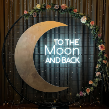 To The Moon and Back: Illuminate Your Space with Neon Sign