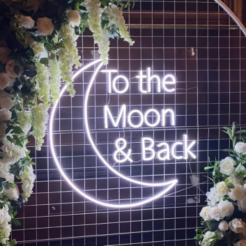 To The Moon and Back Wedding: Illuminate Your Love Story in Neon