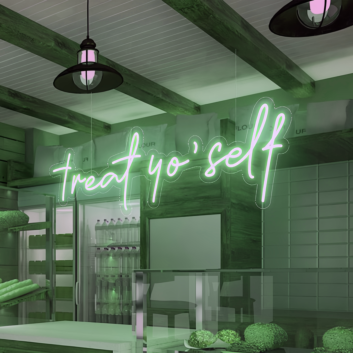 Treat Yo&#039;Self: Indulge in Luxurious Delights with Neon Elegance