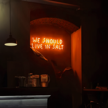 We Should Live In Salt Neon Sign: Dive into Adventure with Neon Salt