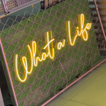 What a Life: Capture the Moment in Neon Glow