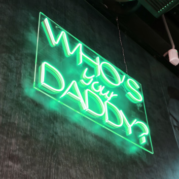 Who's Your Daddy Neon Art Sign: Flaunt Your Style in Neon