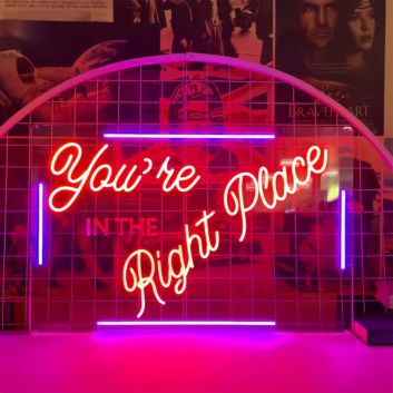 You&#039;re in The Right Place: Illuminate Your Space with Neon Welcome