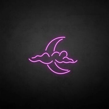 Cloud and moon neon sign