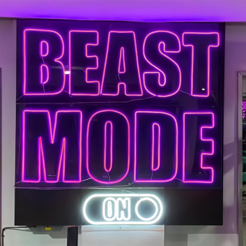 Beast Mode On: Illuminate Your Space with Neon Power