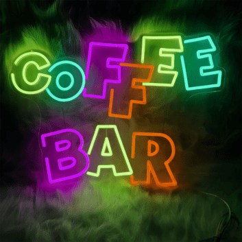 Coffee Bar Playful Lettering LED Neon Sign