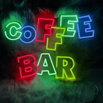 Coffee Bar Playful Lettering LED Neon Sign